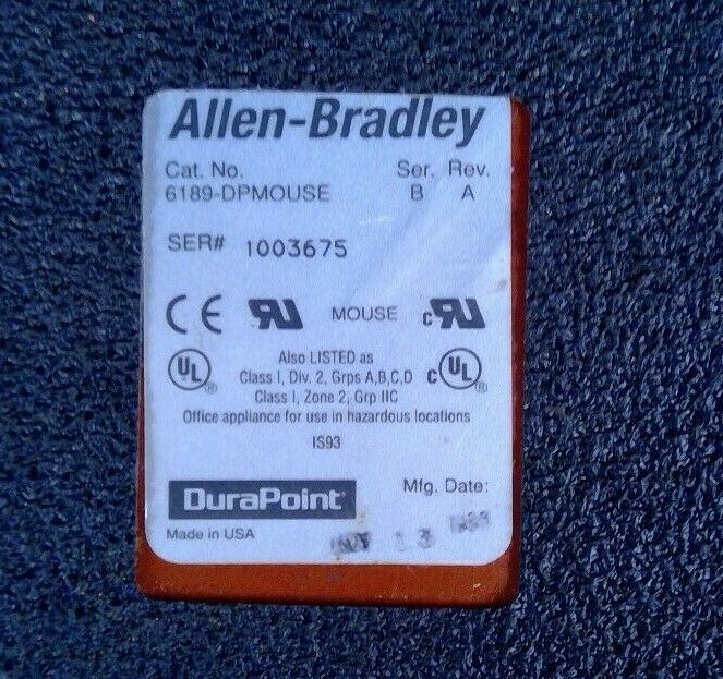 Allen-Bradley 6189-DPMOUSE Ser. B Industrial Mouse                     6D