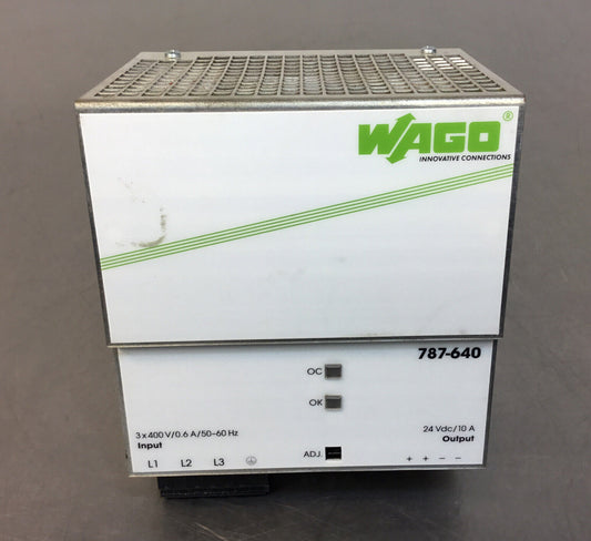 Wago 787-640 Switched - Mode Power Supply Out: 24VDC 10A/240W   4E-8