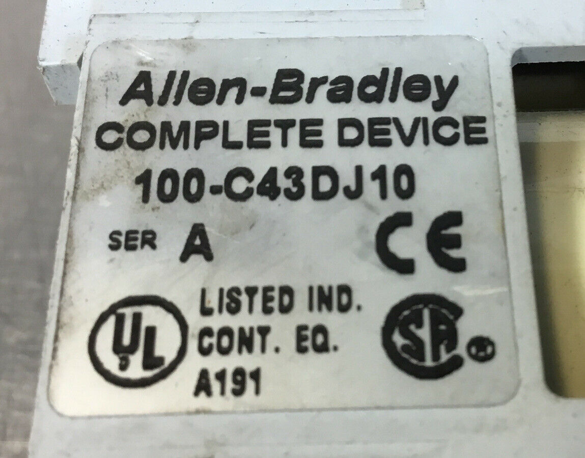 Allen Bradley 100-C43DJ10 /A    100-C43Z*00 /A    4D
