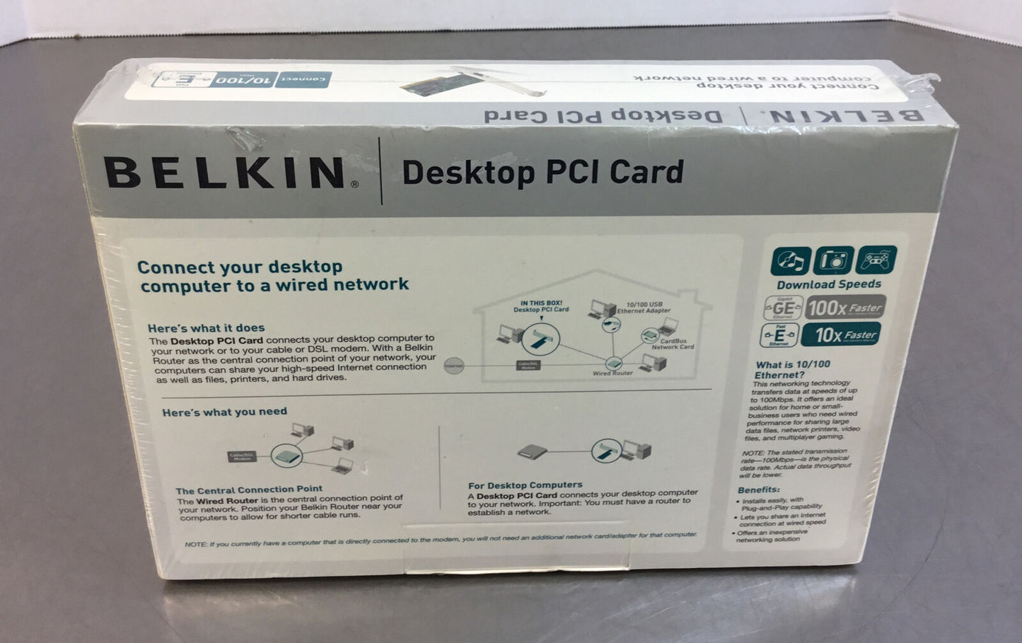 Belkin Desktop PCI Card 10/100 Mbps Fast Ethernet   3E-13