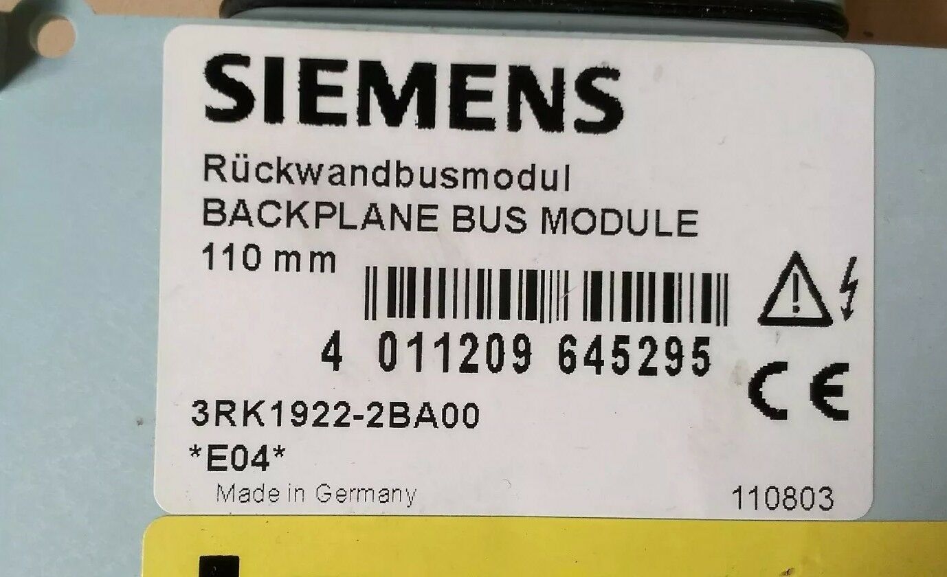SIEMENS 3RK1922-2BA00 Backplane Bus Module                                  4E-8