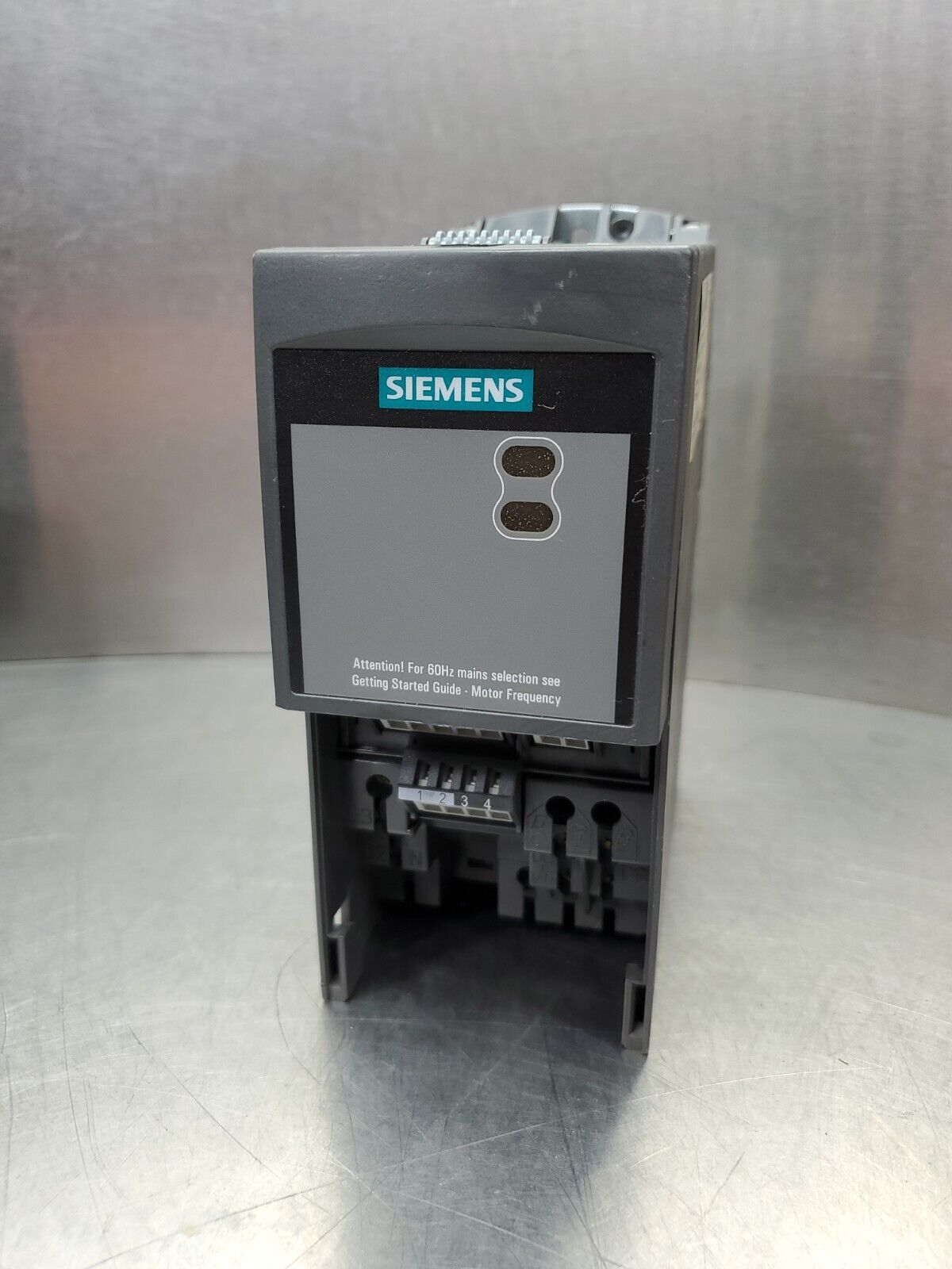 Siemens 6SE6420-2UD17-5AA1 Micromaster 420 Module - Missing Plate.      Loc 1E-3