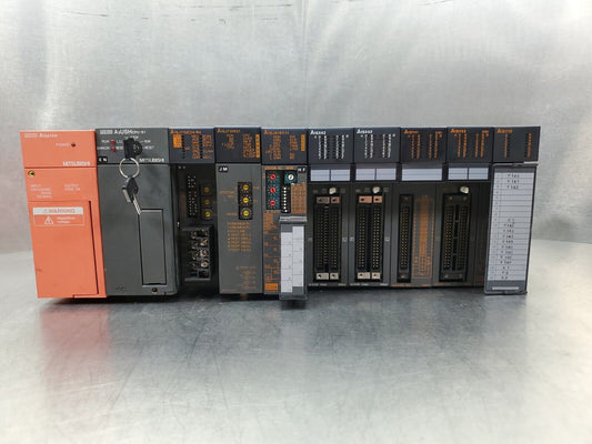 MITSUBISHI MELSEC A1S38B CPU RACK with 10 Modules.                         3B-20