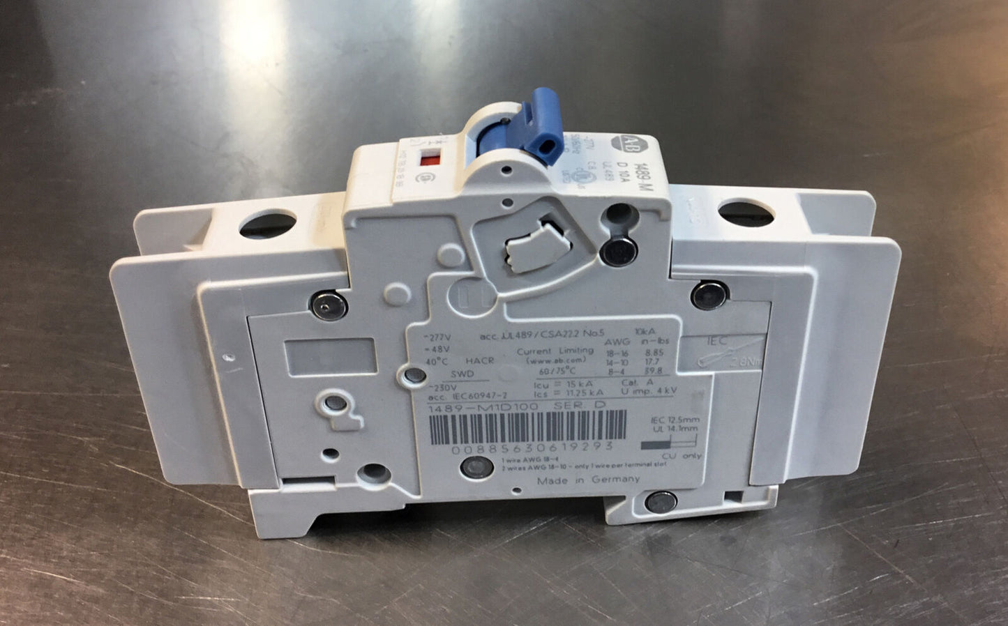 Allen Bradley  1489-M1D100 /D   D Curve 10A 1 Pole     4C