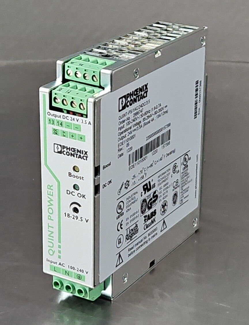 Phoenix Contact QUINT-PS/1AC/24DC/3.5 Power Supply Unit - 2866747.         4D-20