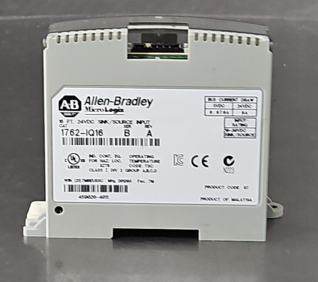 Allen-Bradley MicroLogix 1762-IQ16 Ser B. DC Input Module.                 3B-23