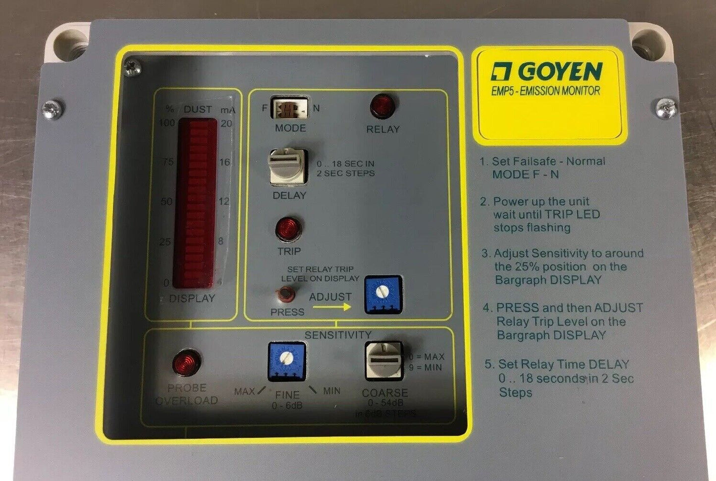 Goyen Electronics EMP5 - Emission Monitor 100-200V~ 12VA   Loc.5B