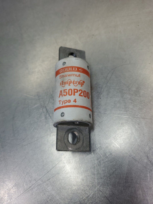 GOULD Shawmut Amp-Trap A50P200 Type 4 200 Amp 500 VAC Fuse.                 4E-1