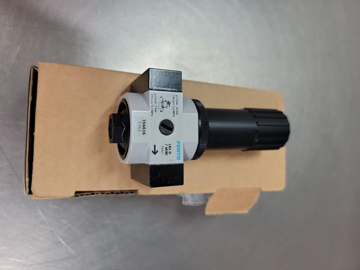 FESTO PRESSURE CONTROL VALVE LOCKABLE LRS-1/4-D-7-0-MINI 194616 loc.6C