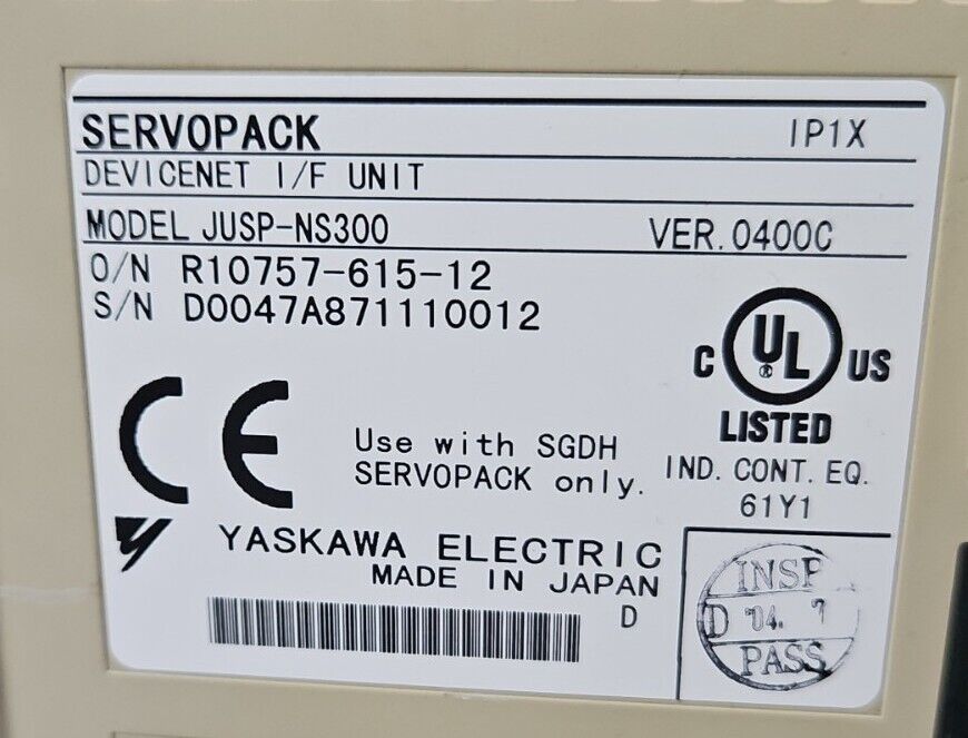 Omron R88D-WT02H Servo Diver w/JUSP-NS300 Module                        Loc 1D-2