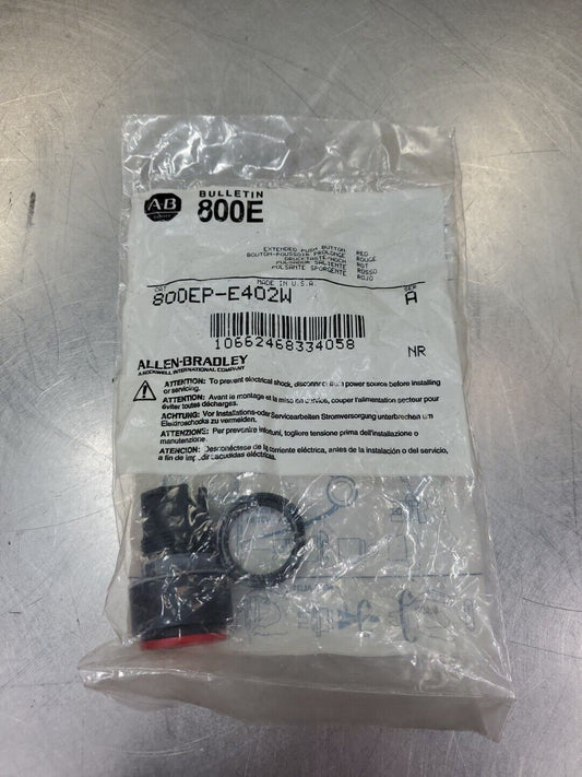 Allen Bradley 800EP-E402W Ser. A Extended Red Push Button.                 4B-19