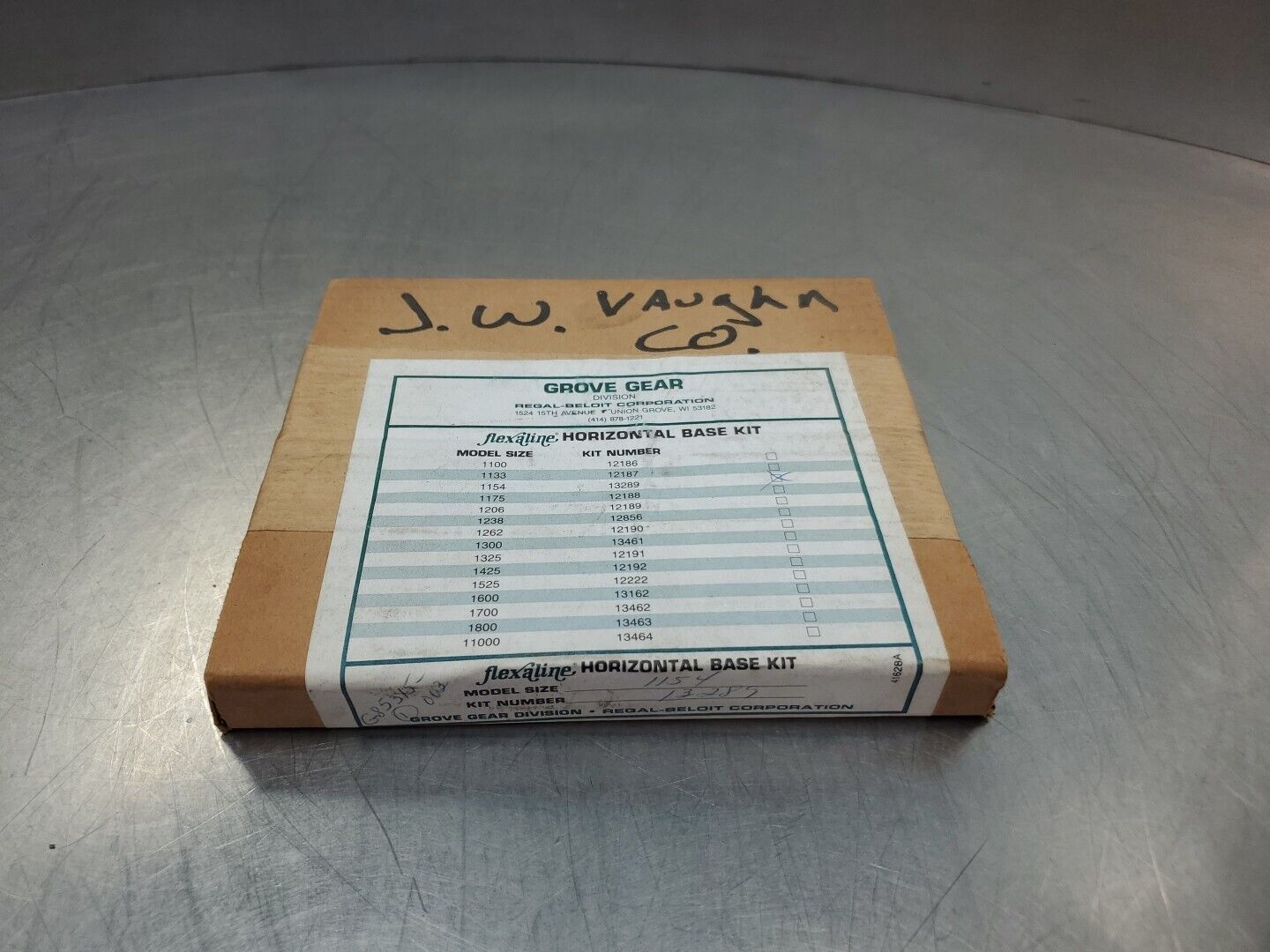 Grove Gear FLEXALINE 13289 (Size 1154) Horizontal Base Kit.                4E-27