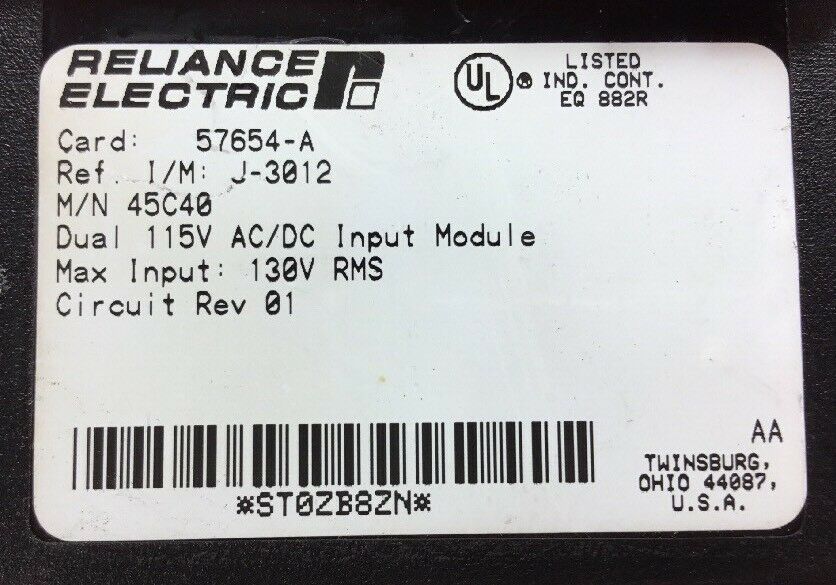 RELIANCE ELECTRIC AUTOMATE I/O CONTROLLER #45C1A W/CARDS (Lot of 2)        3E-14