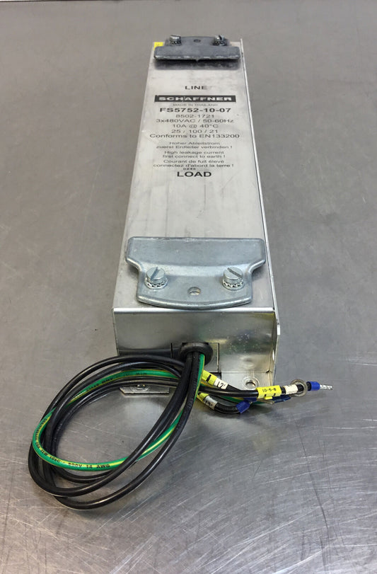 SCHAFFNER FS5752-10-07 Line Filter 3x480VAC 10A    4F