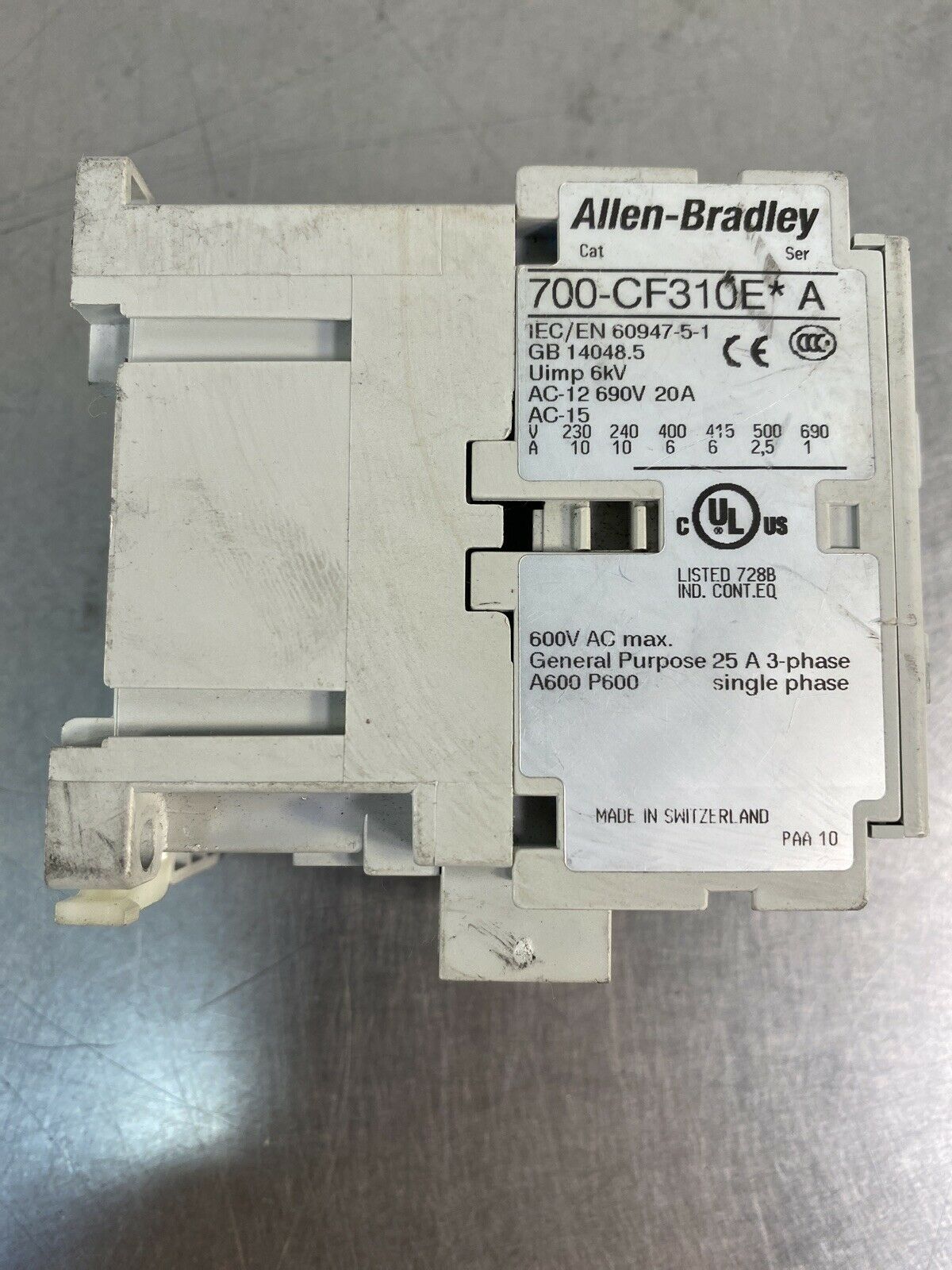 Allen Bradley 700-CF310E* A  Contactor Control Relay, 24VDC 4E-8