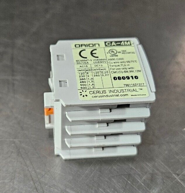 Cerus Orion CA-4M Auxiliary Contactor - Lot of 3.                     Loc 4E-10