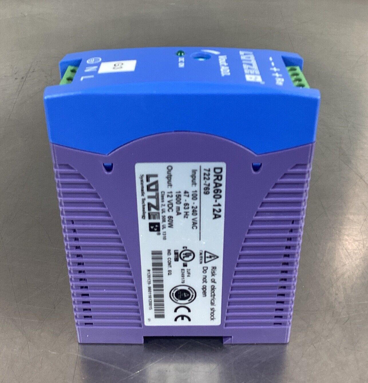 Lutze  DRA60-12A  Power Supply Out: 12VDC 60W        4D-23