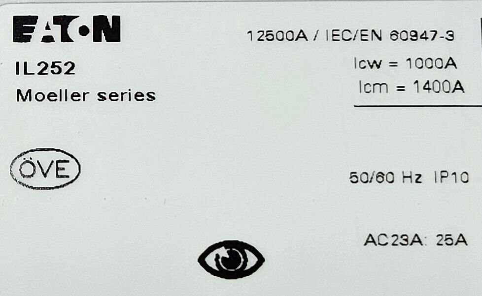 EATON EN/IEC 60947-3. CIRCUIT BREAKER.                                  Loc 4G-2