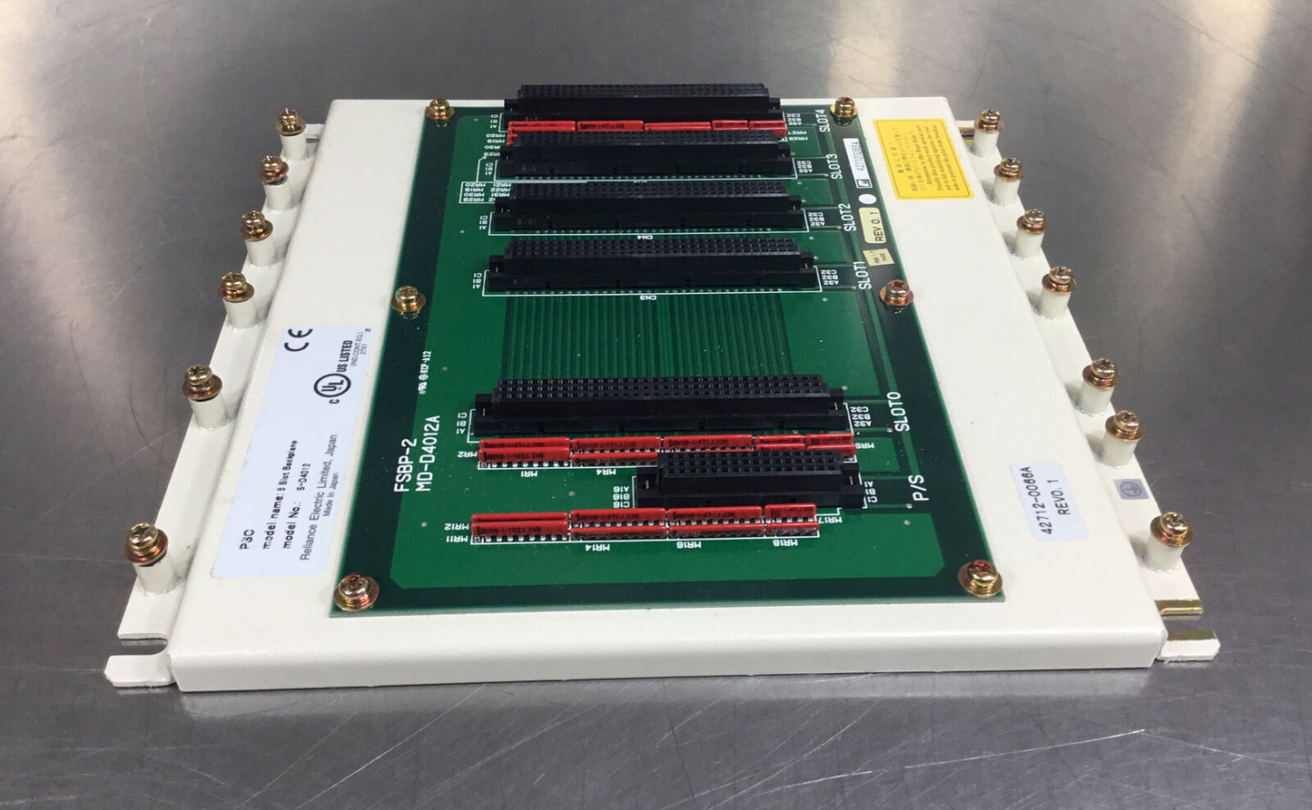 RELIANCE ELECTRIC  S-D4012  5 Slot Backplane (3) Rev. 1 (1) Rev. 2     3E-32