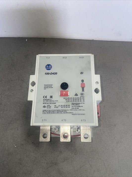 AB Allen-Bradley 100-D420 Industrial Contactor 100-D 110-130V @2B TESTED