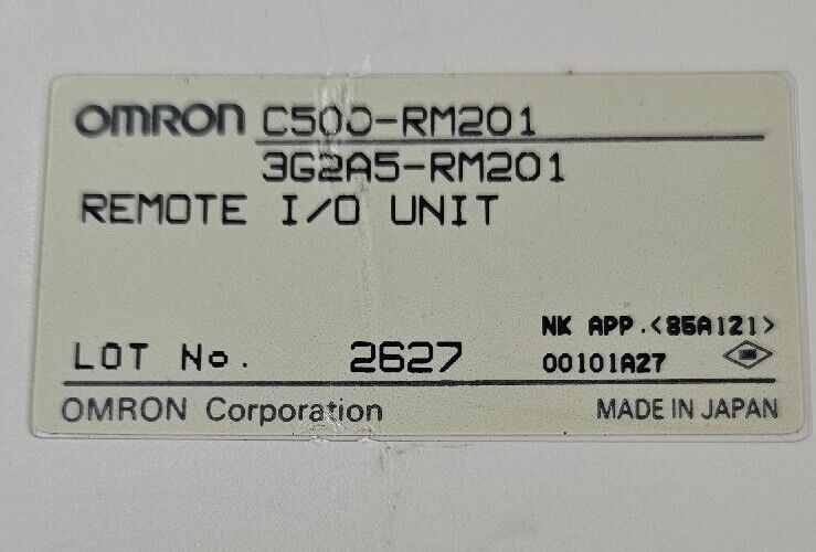 Omron C500-RM201 Remote I/O Module                                     Loc 3E-27