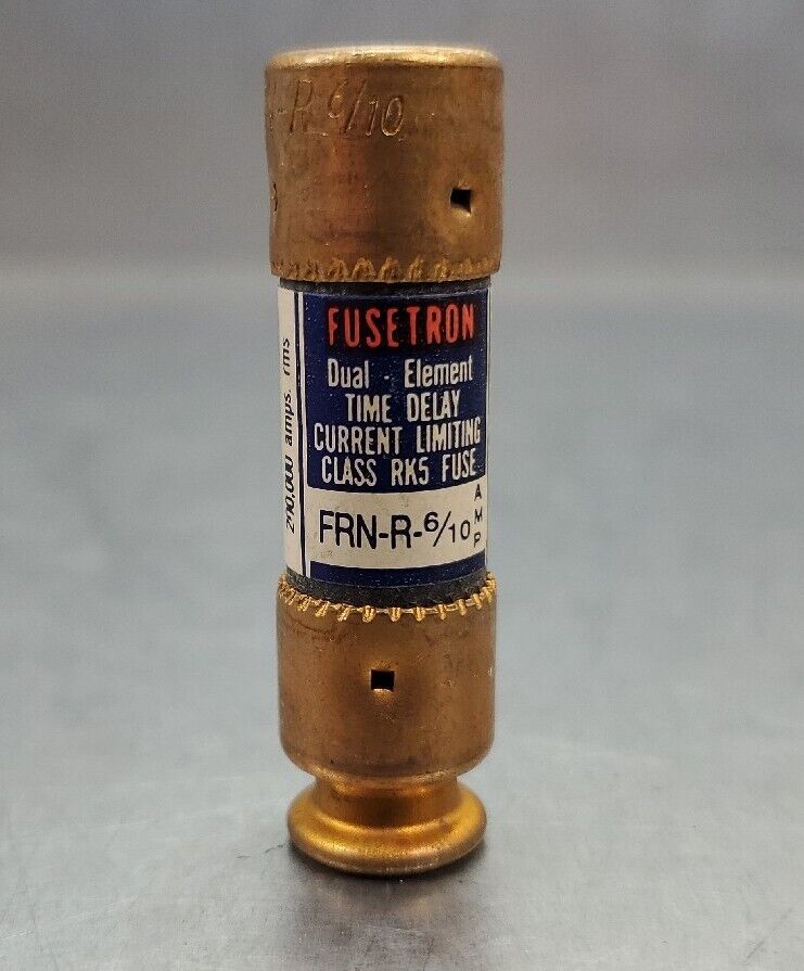 Bussmann FRN-R-6-1/4 Time Delay Dual Element Fuse - 6.25A 250VAC Industrial