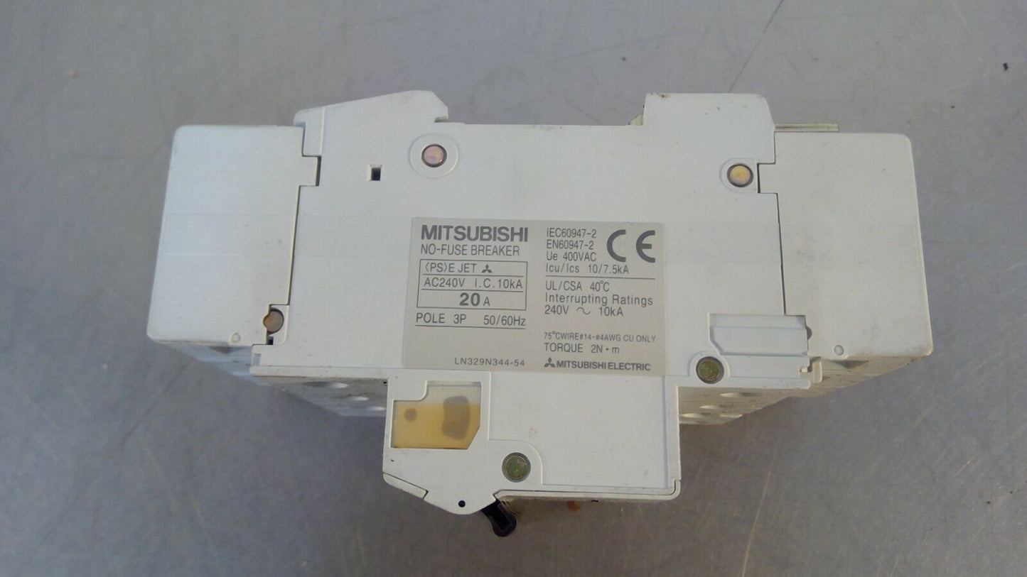 Mitsubishi Electric -  NF50-SMU 3 20 - 3P 20A No-Fuse Breaker - AX-05SMU      4D
