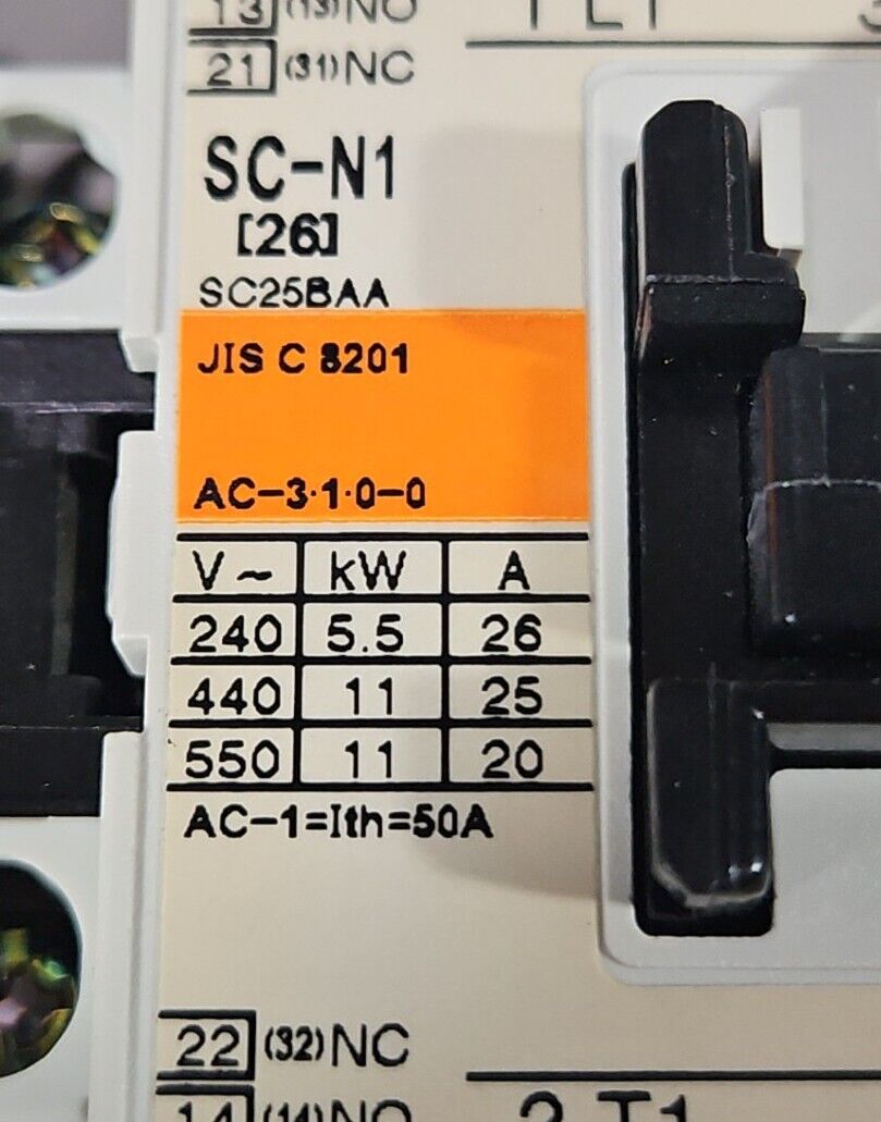 Fuji Electric SC-N1 Coil Starter SC25BAA.                           4D-25