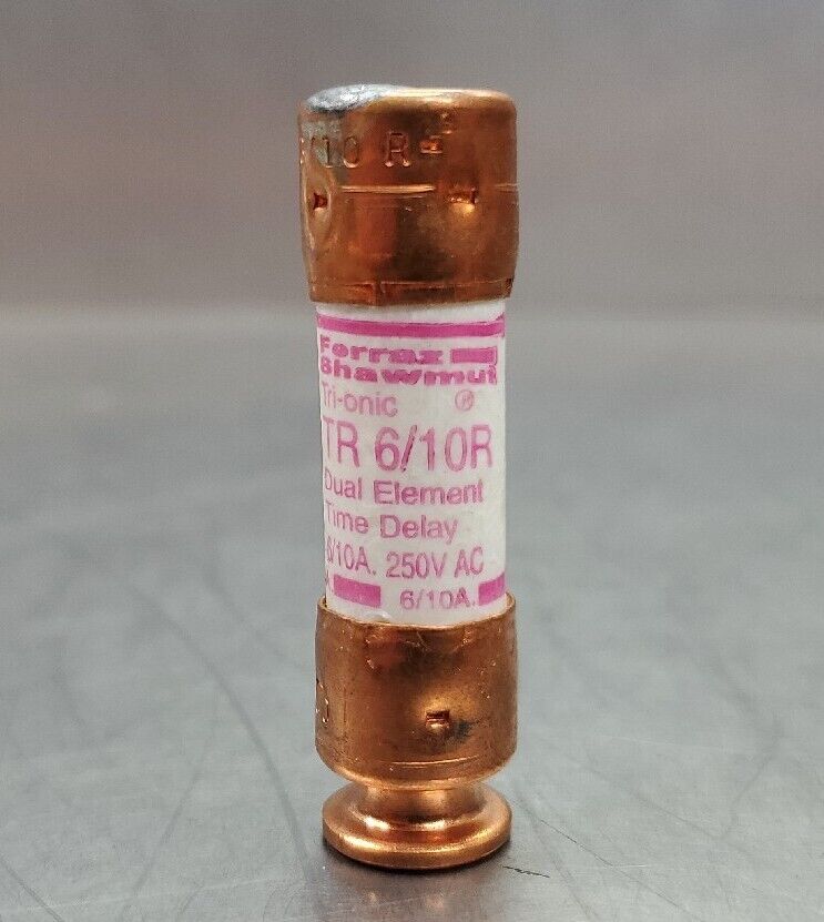 Ferraz Shawmut TR1-6/10R Tri-onic Fuse - 6/10Amp 250V.                  4D-BOX#2