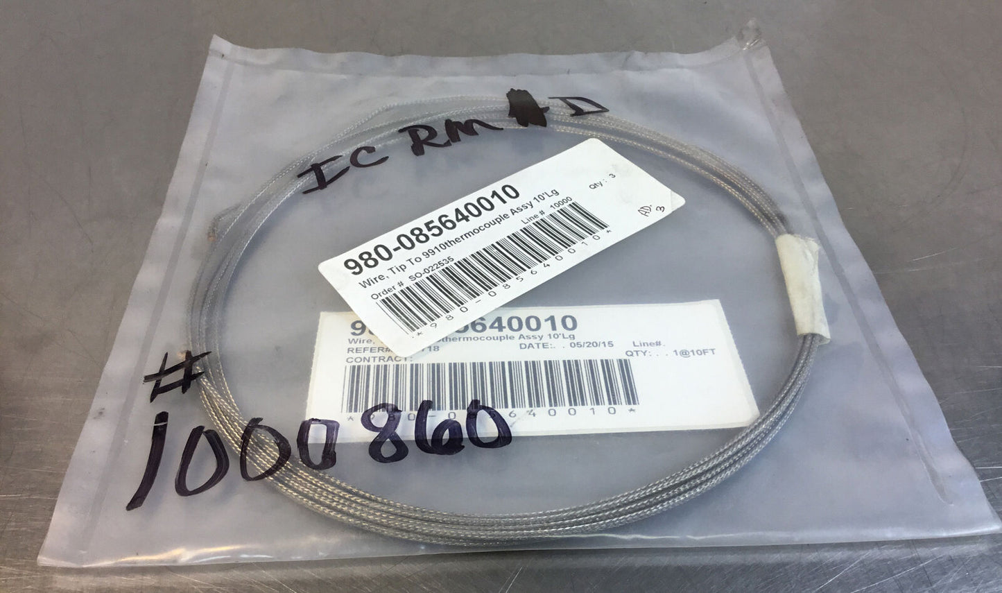 980-085640010  Thermocouple Wire 9910  10 Feet Long     5D