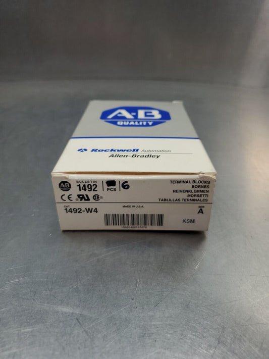 Allen Bradley 1492-W4 Terminal Block,  600V - Lot of 6.                    4C-25