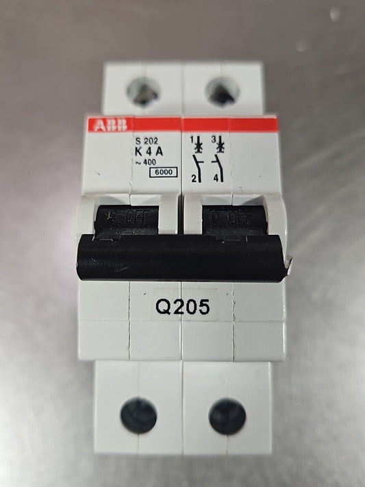ABB S202-K4A 2-Pole Circuit Breaker.                                    Loc 4G-1