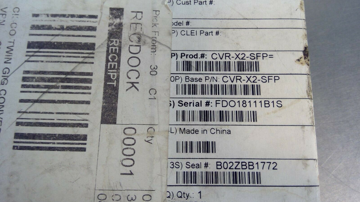 Cisco Systems - PN: CVR-X2-SFP= TwinGig Converter Module - CVR-X2-SFP V02     3C