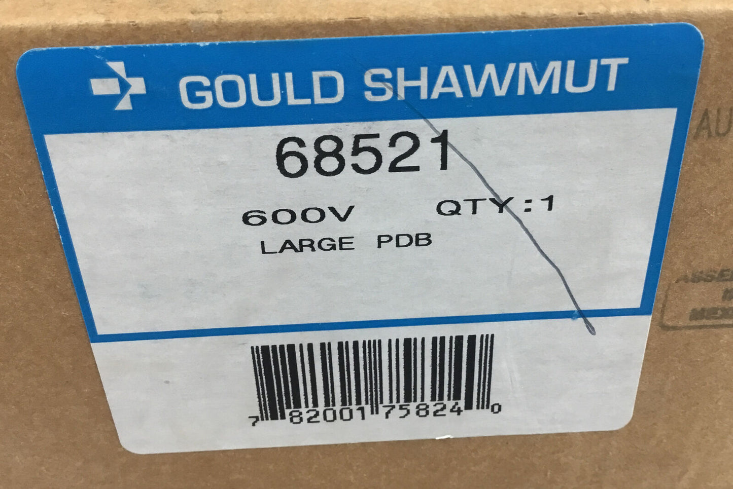 GOULD SHAWMUT  68521  POWER DISTRIBUTION BLOCK 4 POLE 600V        4D-19