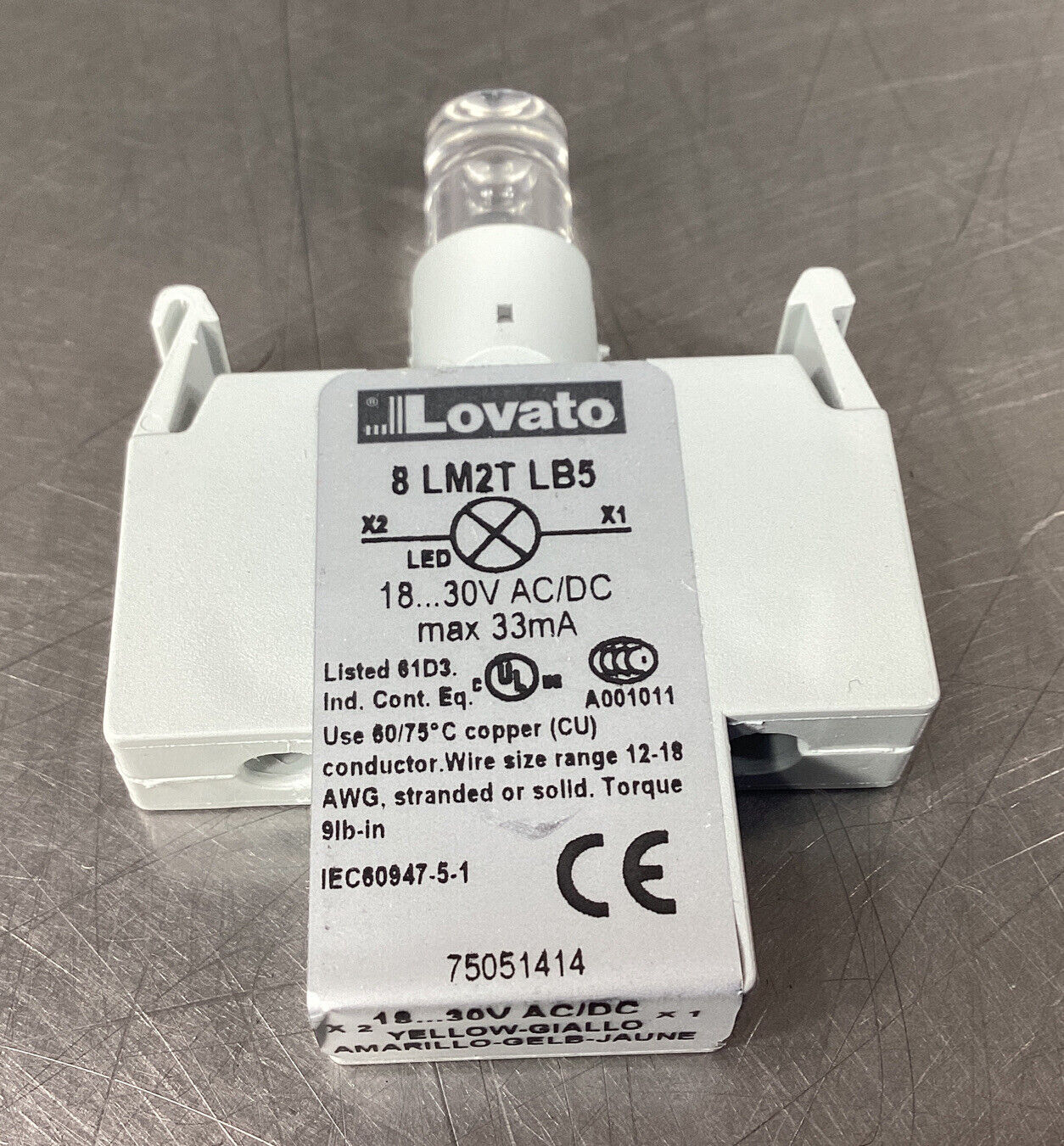 Lovato  8 LM2T LB5  LED Lamp Holder (Box Of 5)       4E-19