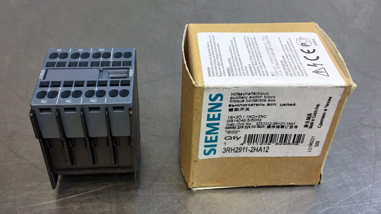 Siemens Snap On Auxillary Switch Block 3RH2911-2HA12    4B
