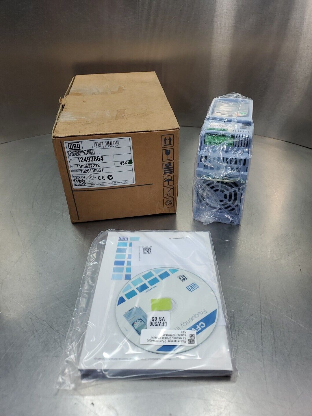 WEG CFW500A01P6T4NBN1 Inverter Drive, 3Ph, 1.6A, 0-500Hz 380-480VAC           1E