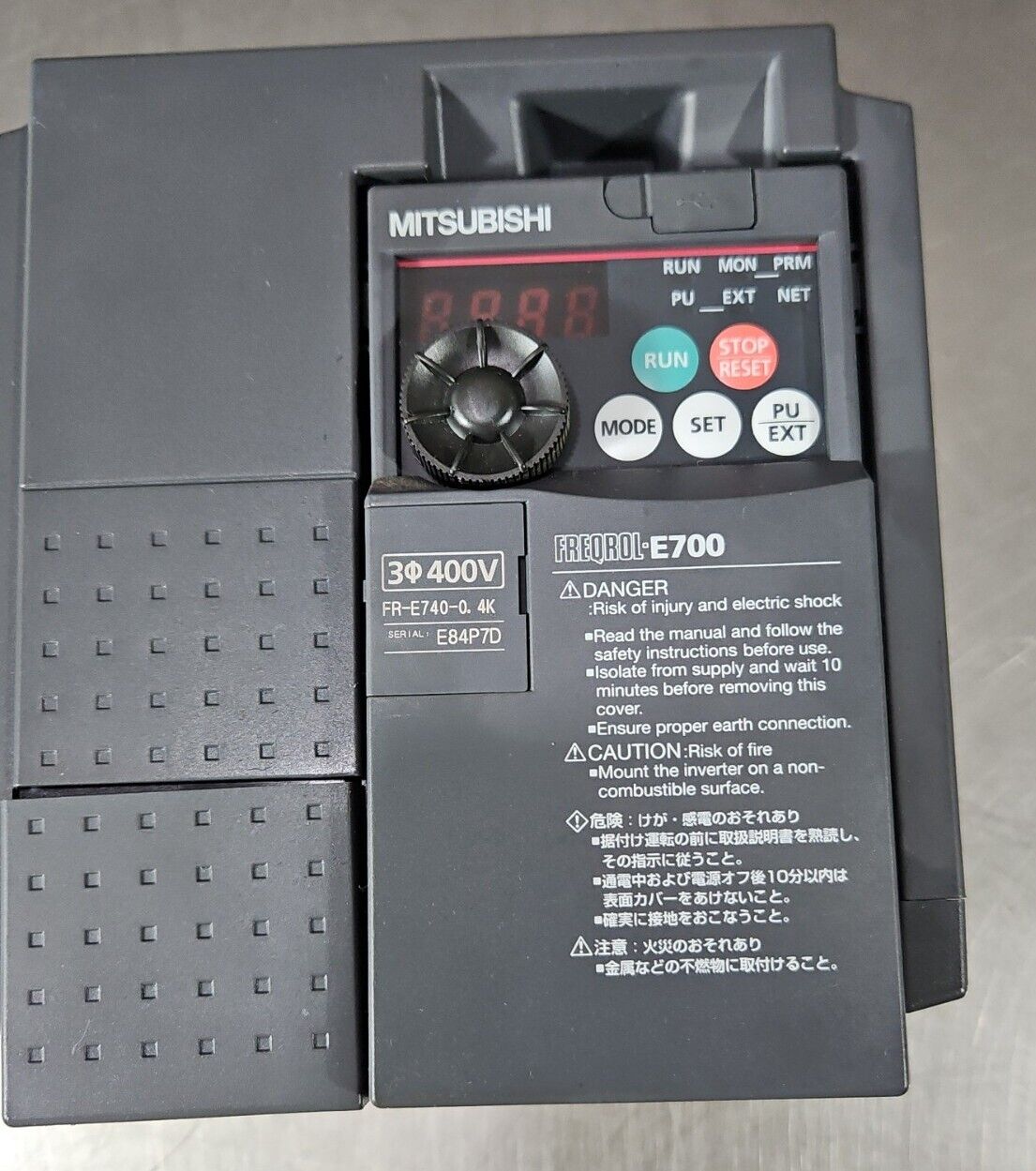 Mitsubishi FR-E740-0.4K / E700 Inverter Drive                          Loc 1E-3