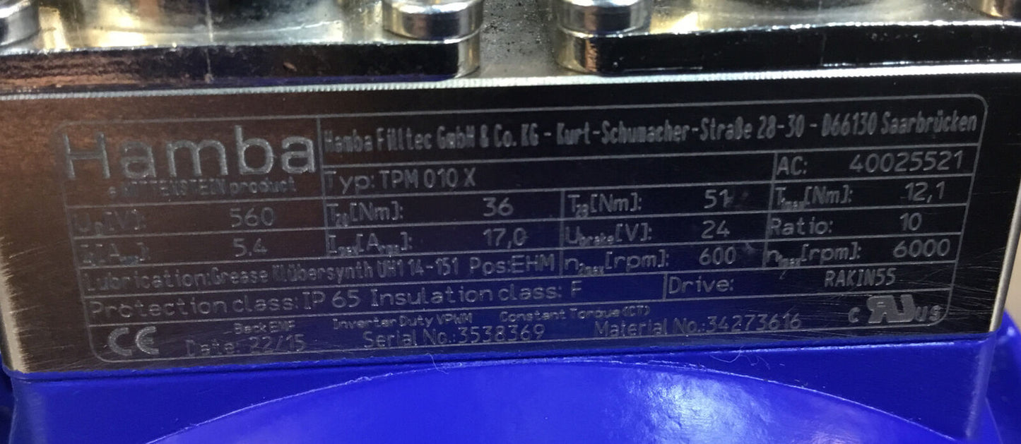 WITTENSTEIN HAMBA  TPM010X  SERVO MOTOR   TPM 010X    Loc.1A