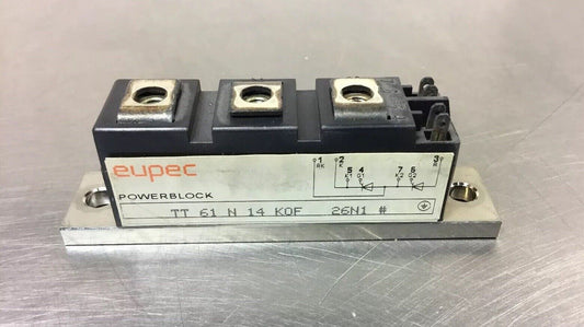 EUPEC POWERBLOCK THYRISTOR MODULE TT 61 N 14 KOF 26N1 # TT61N14KOF26N1#    3H