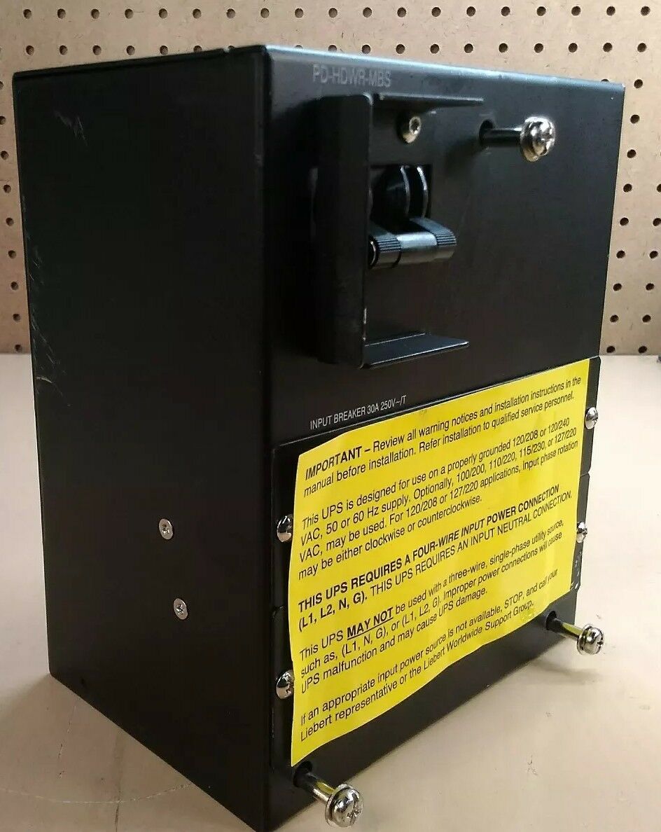 Liebert PD-HDWR-MBS 30A 250V Power UPS Input Circuit Breaker                4E-4