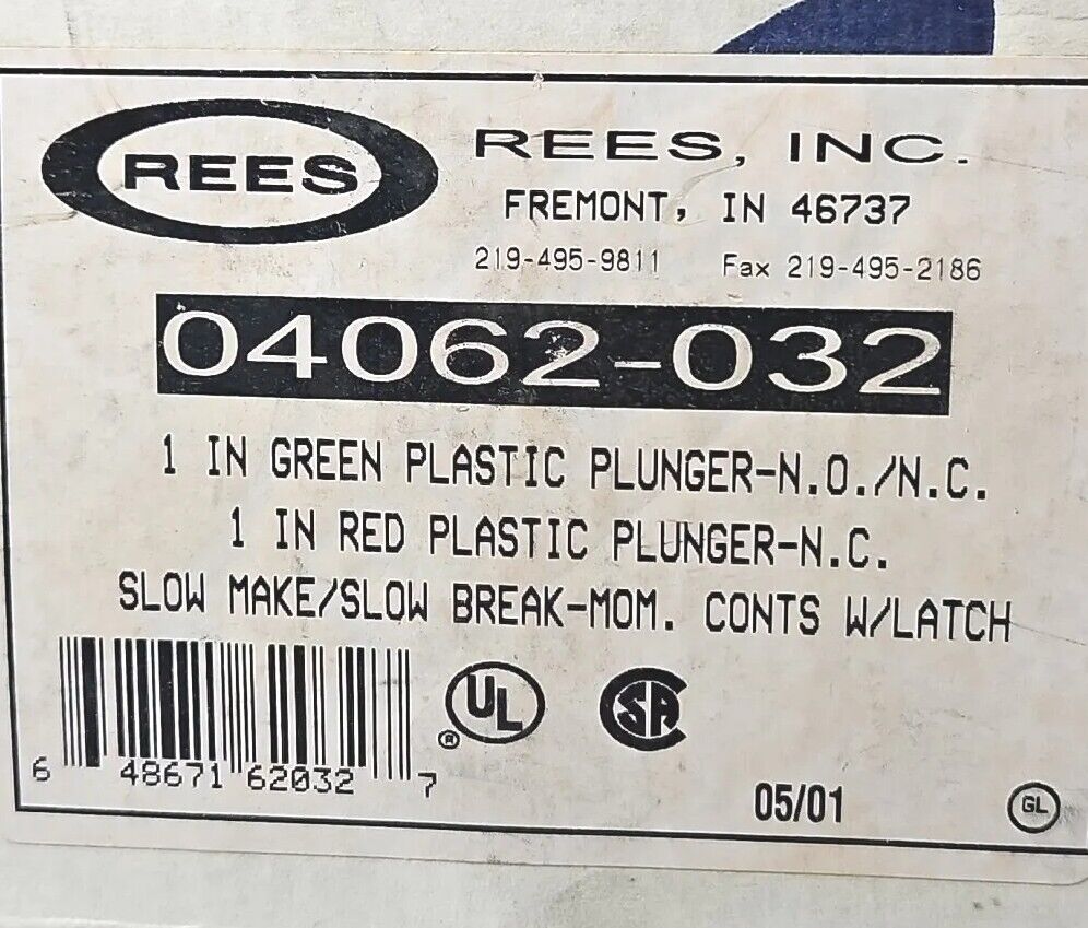 Rees Inc 04062-032 Selector Switch.                                     Loc4E-28