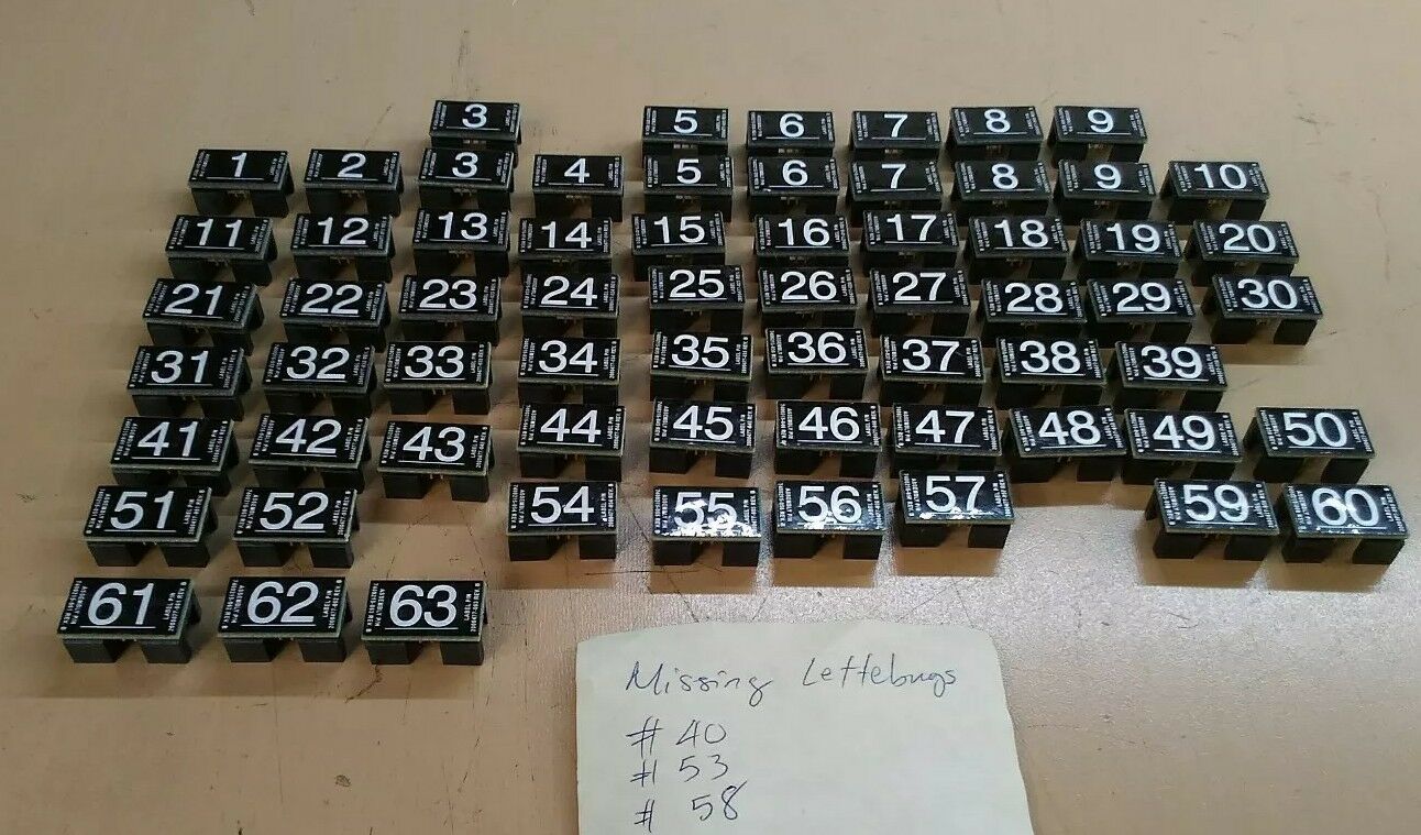 TRICONEX 7400215 BASEPLATE J19 NUMERAL CAP ( VARIOUS NUMBERS )          Loc. DHG