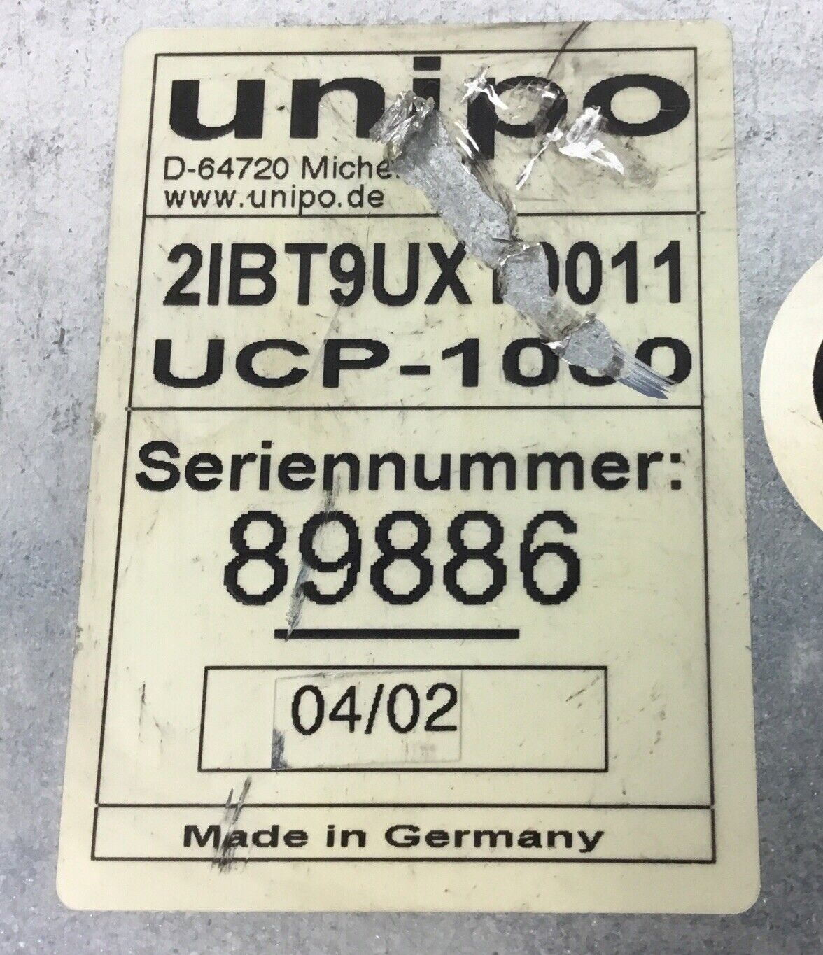 Unipo UCP-1000 Operator interface Panel 2IBT9UXT0011     2E