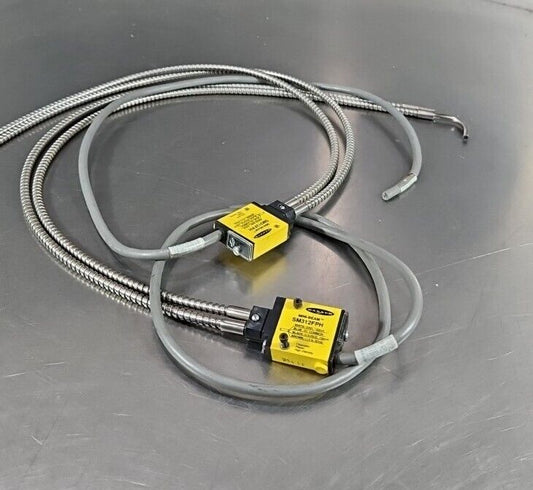 BANNER SM312FPH Photoelectric Fiber Optic Sensor "LOT OF 2".            Loc5E-25