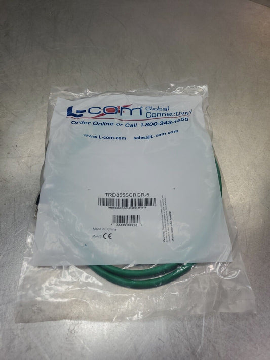 L-COM TRD855SCRGR-5 Network Cable Assembly - 5FT.                             5E