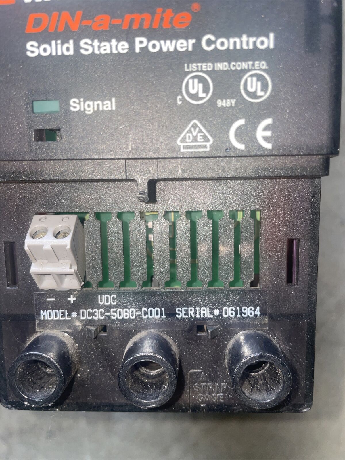 Watlow Model DC3C-5060-C001 SCR 50A Power Controller - 600 VAC @2B