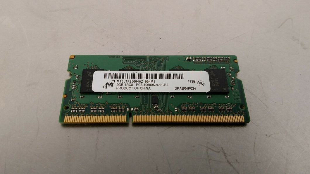 Micron DDR3 4GB (2GBx2) 1RX8 PC3-10600S MT8JTF25664HZ-1G4M1                 3D-4
