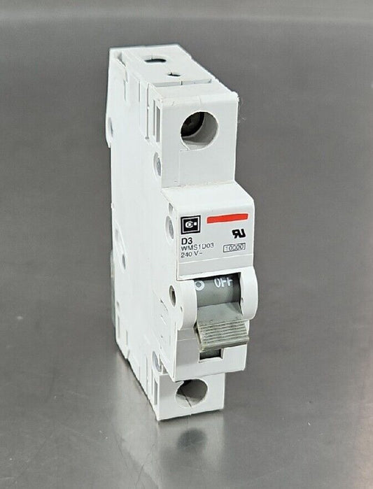 Cutler Hammer WMS1D03 Circuit Breaker 1P 3A 277V.                      Loc 4B-21