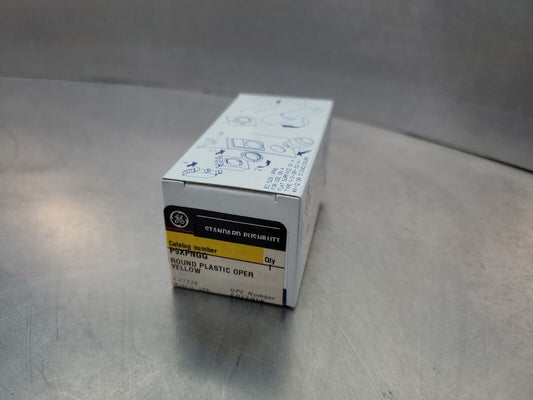 GE P9XPNGG YELLOW ROUND PLASTIC STANDARD PUSH BUTTON OPERATOR.              4A-3